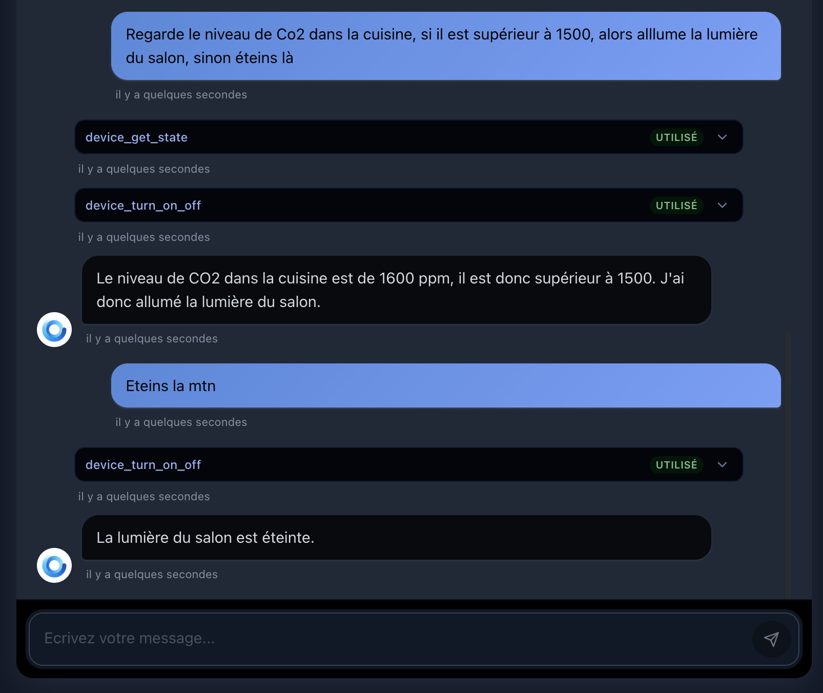 Redesigned chat interface