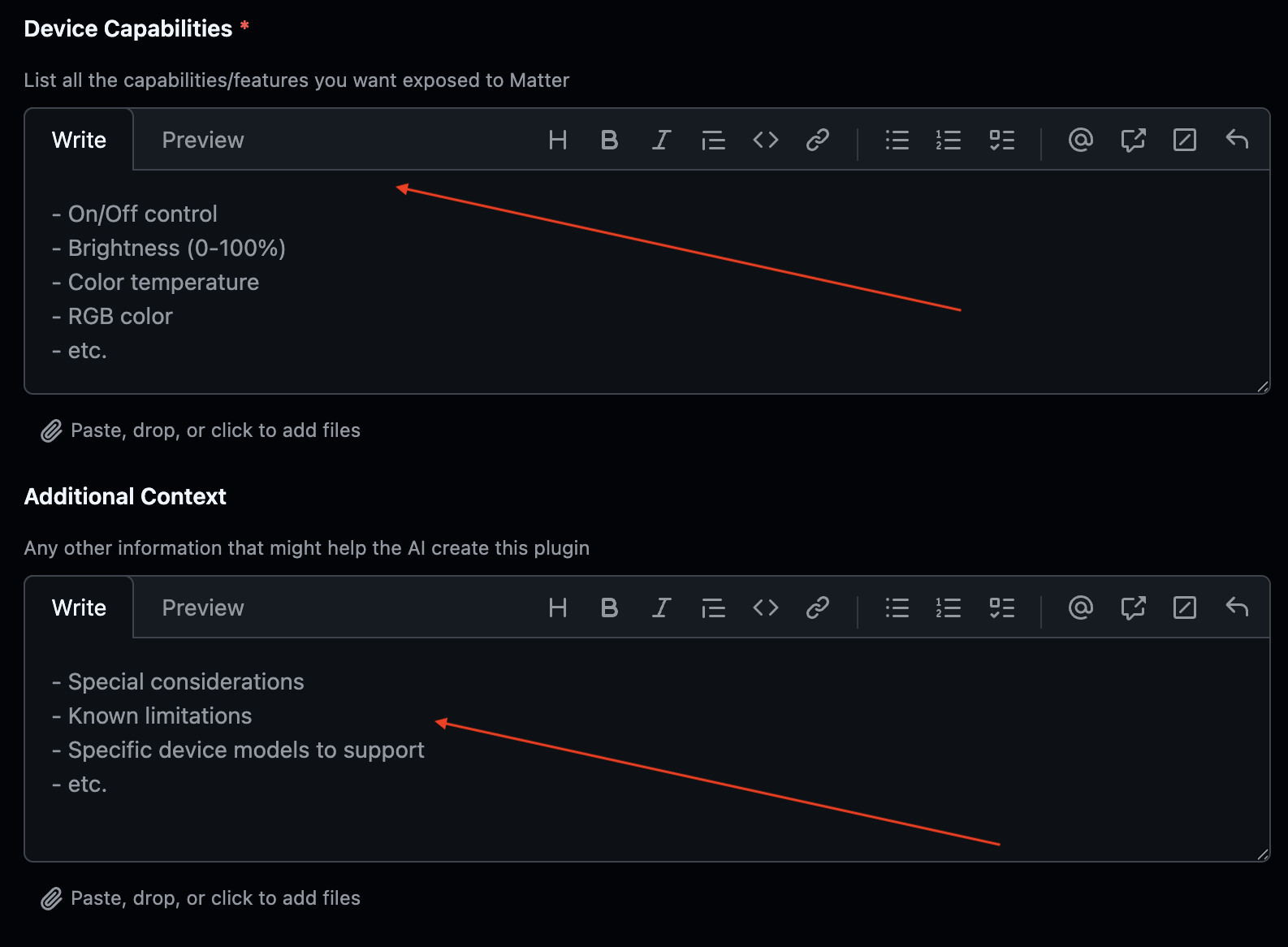 Plugin request details