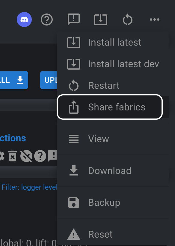 Somfy TaHoma share fabrics