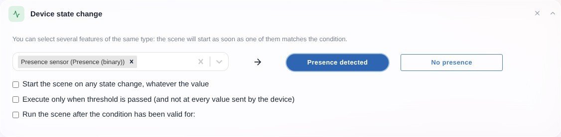 Scene motion alarm