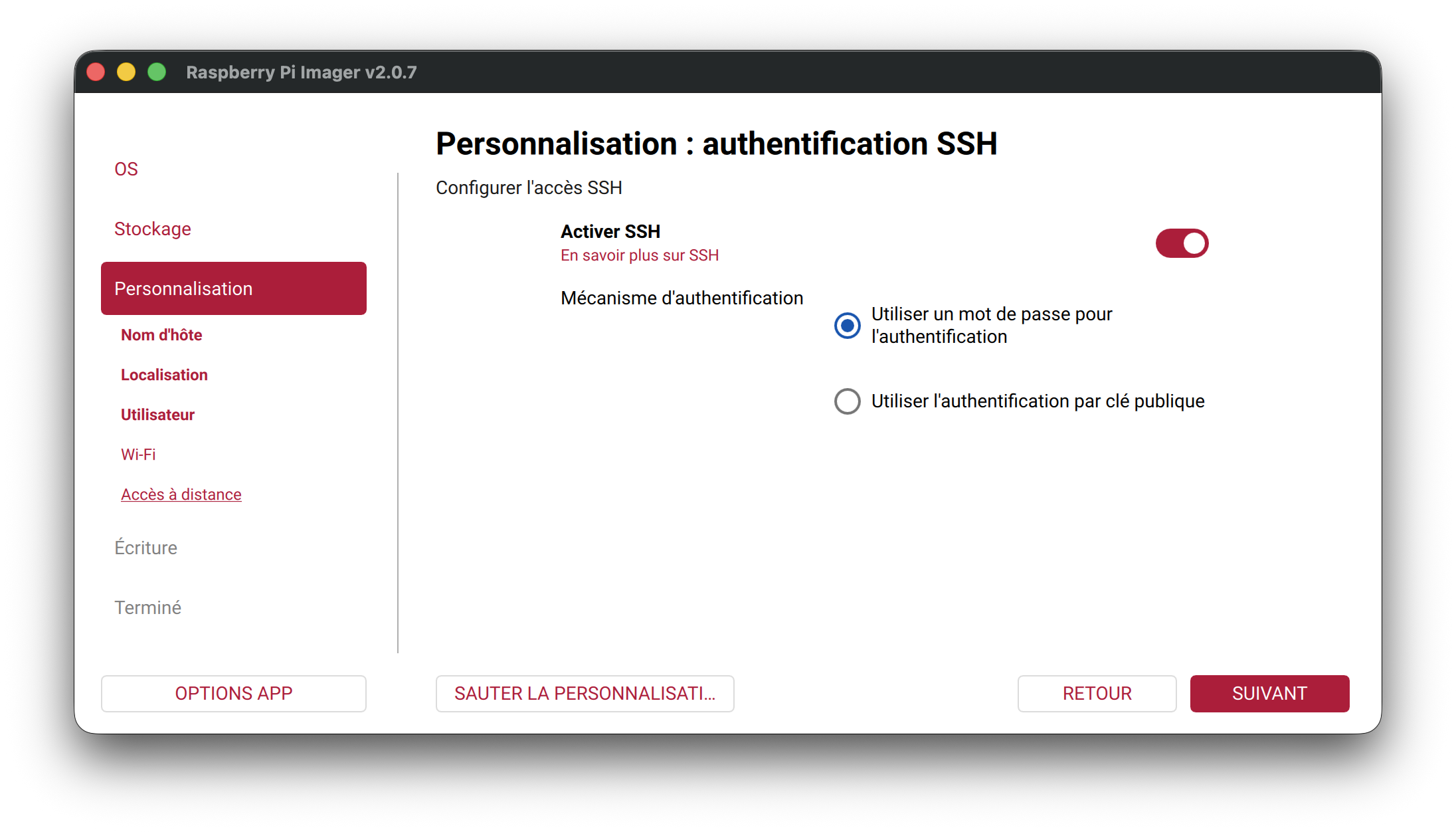 Enable SSH