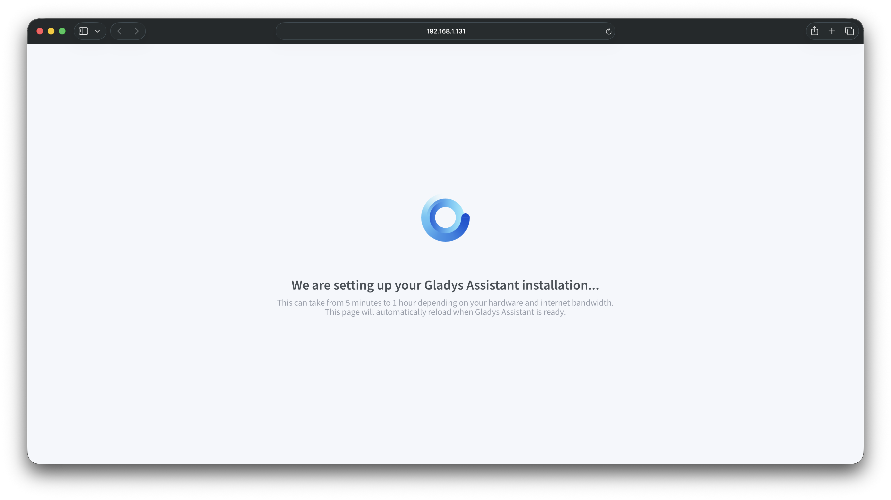 Gladys initial setup