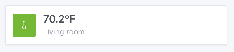 The room temperature widget