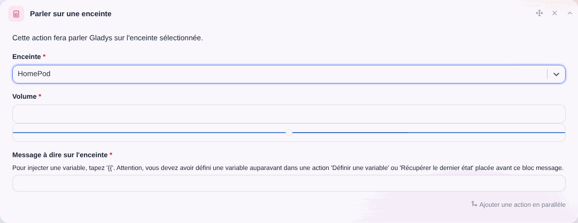 Parler sur une enceinte Airplay
