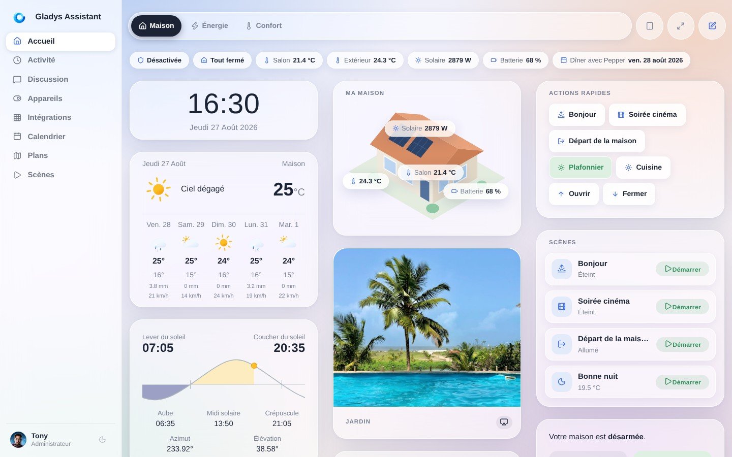 Configurez OpenWeather dans Gladys Assistant