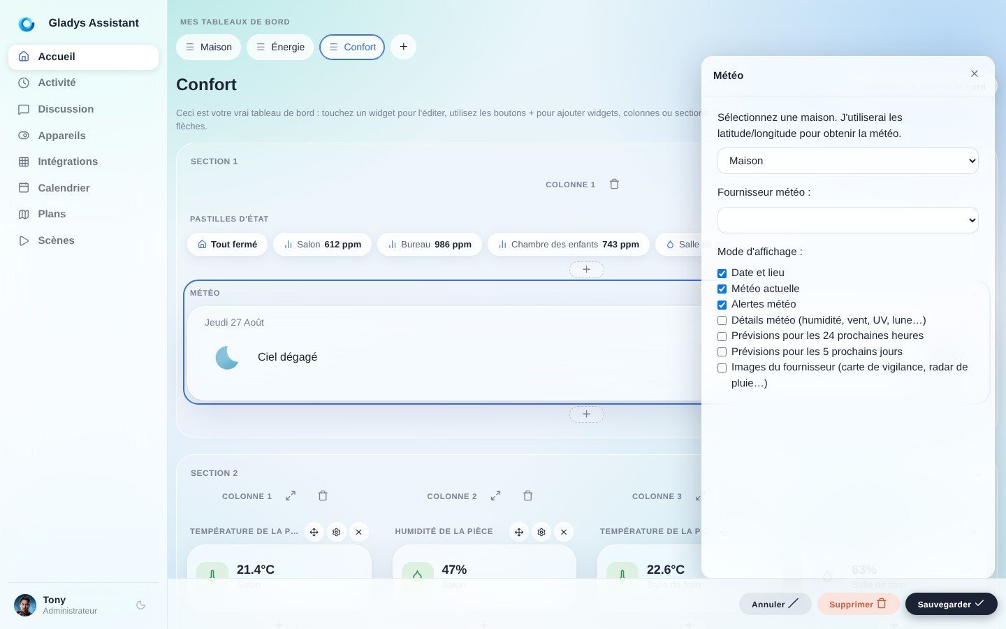 Configurez OpenWeather dans Gladys Assistant