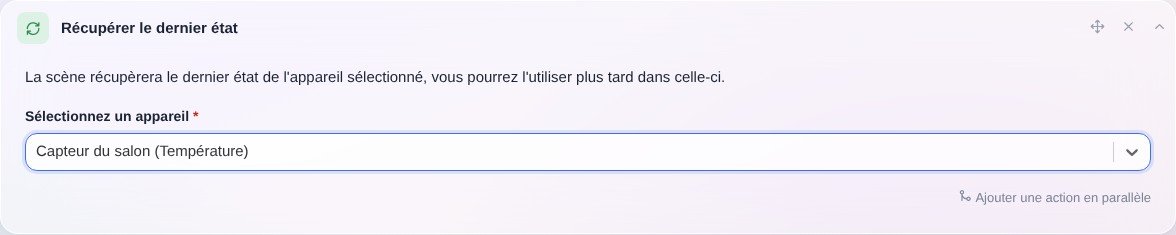 Récupérer le dernier état scène