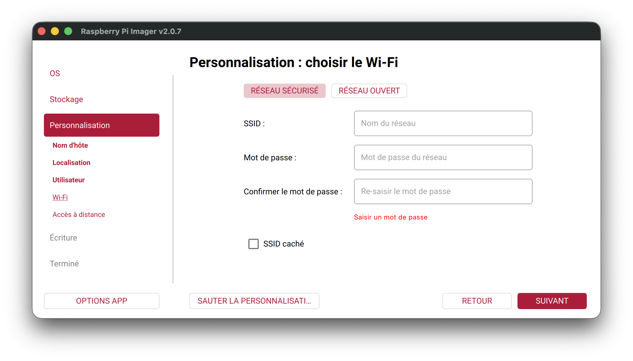 Configurer le Wi-Fi